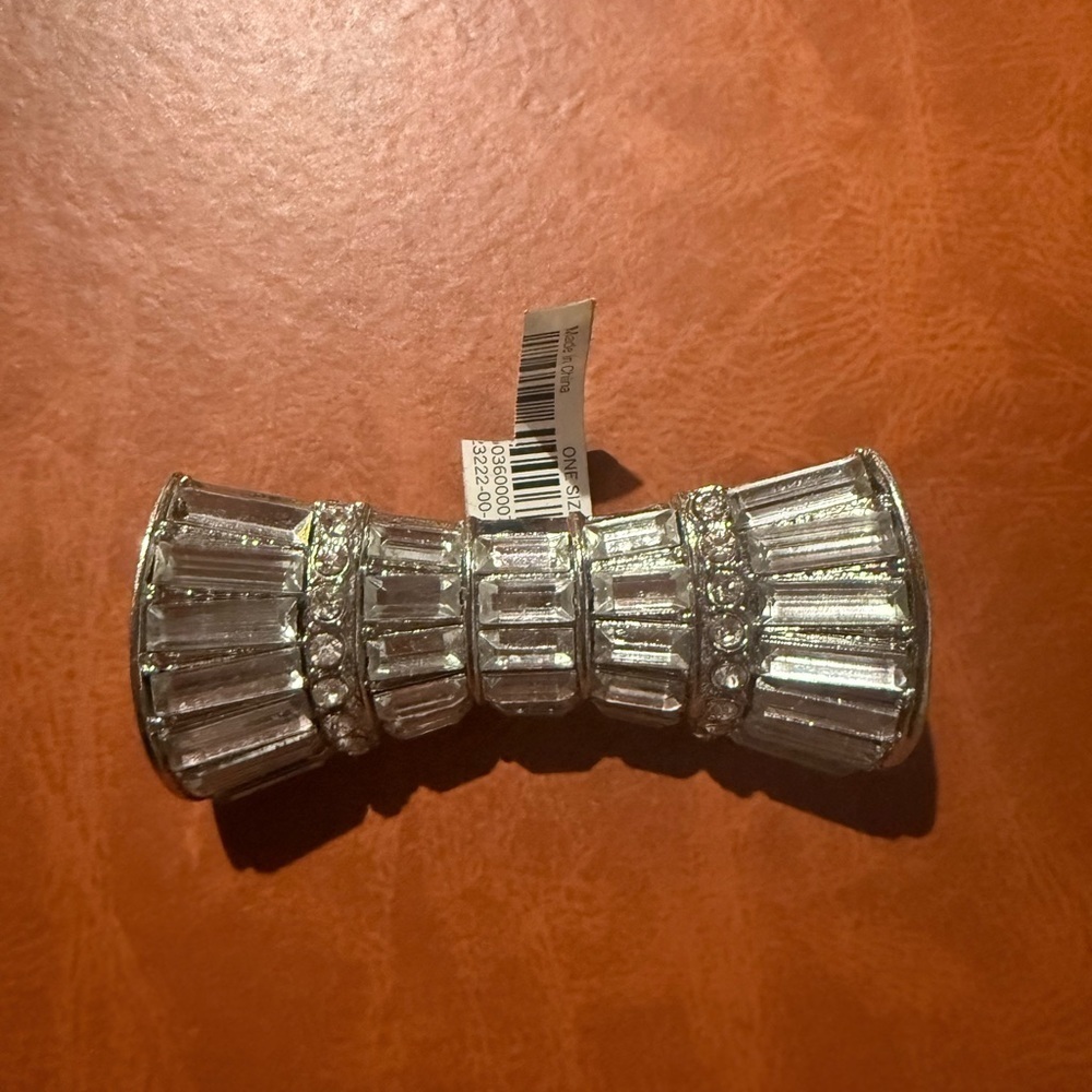 Banana Republic Women’s Crystal Silver Baguette Brooch Pin